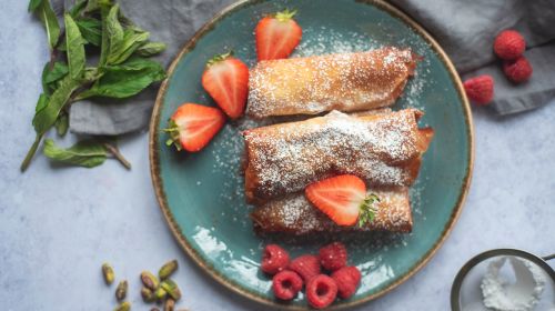 Red Berry And Peppermint Spring rolls By Hedi Hearts