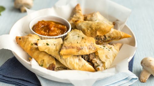 Tofu And Spinach Samosas By Easy Cheesy Vegetarian